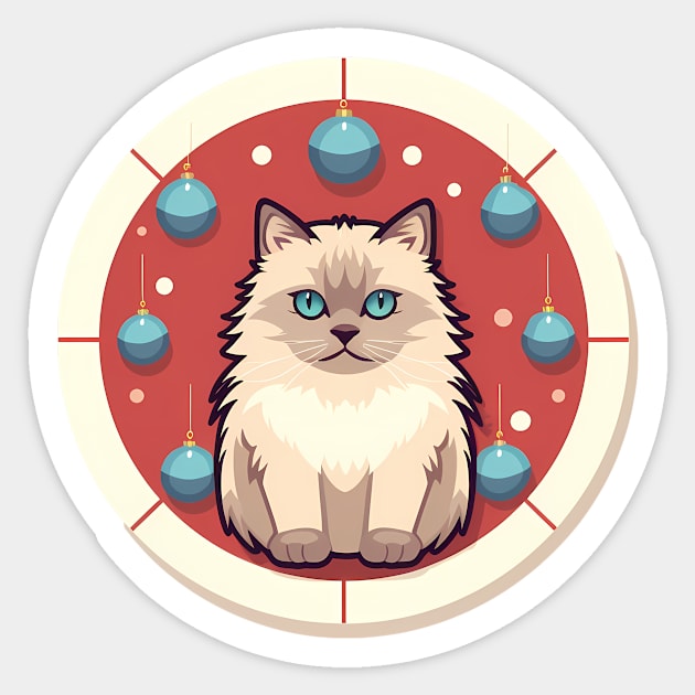 Ragdoll Cat Xmas  Ornament, Love Cats Sticker by logiamerch